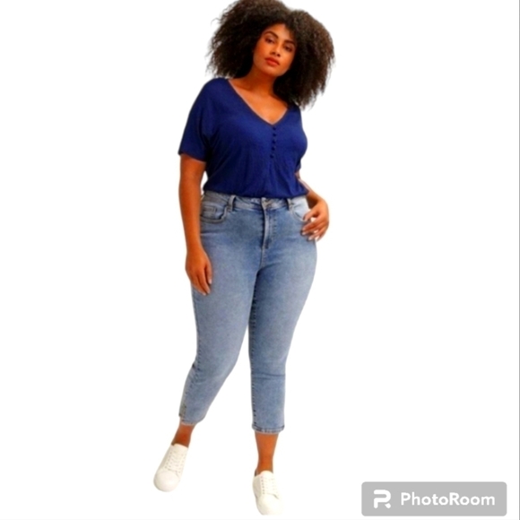 D/C jeans Penningtons acid wash notched hem ankle jeans - Picture 8 of 10